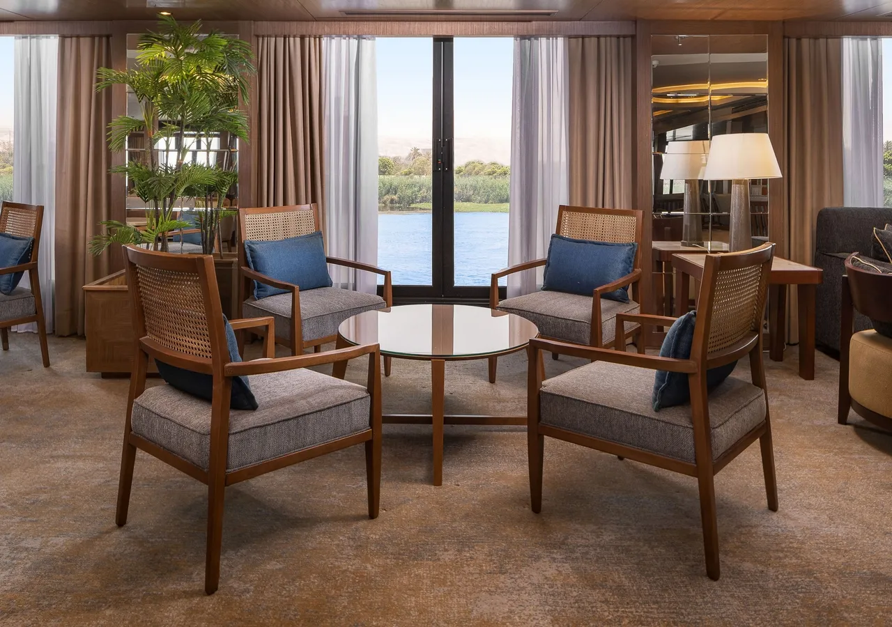 Lounge aboard the Jaz Elite Regent Nile Cruise Nile cruise